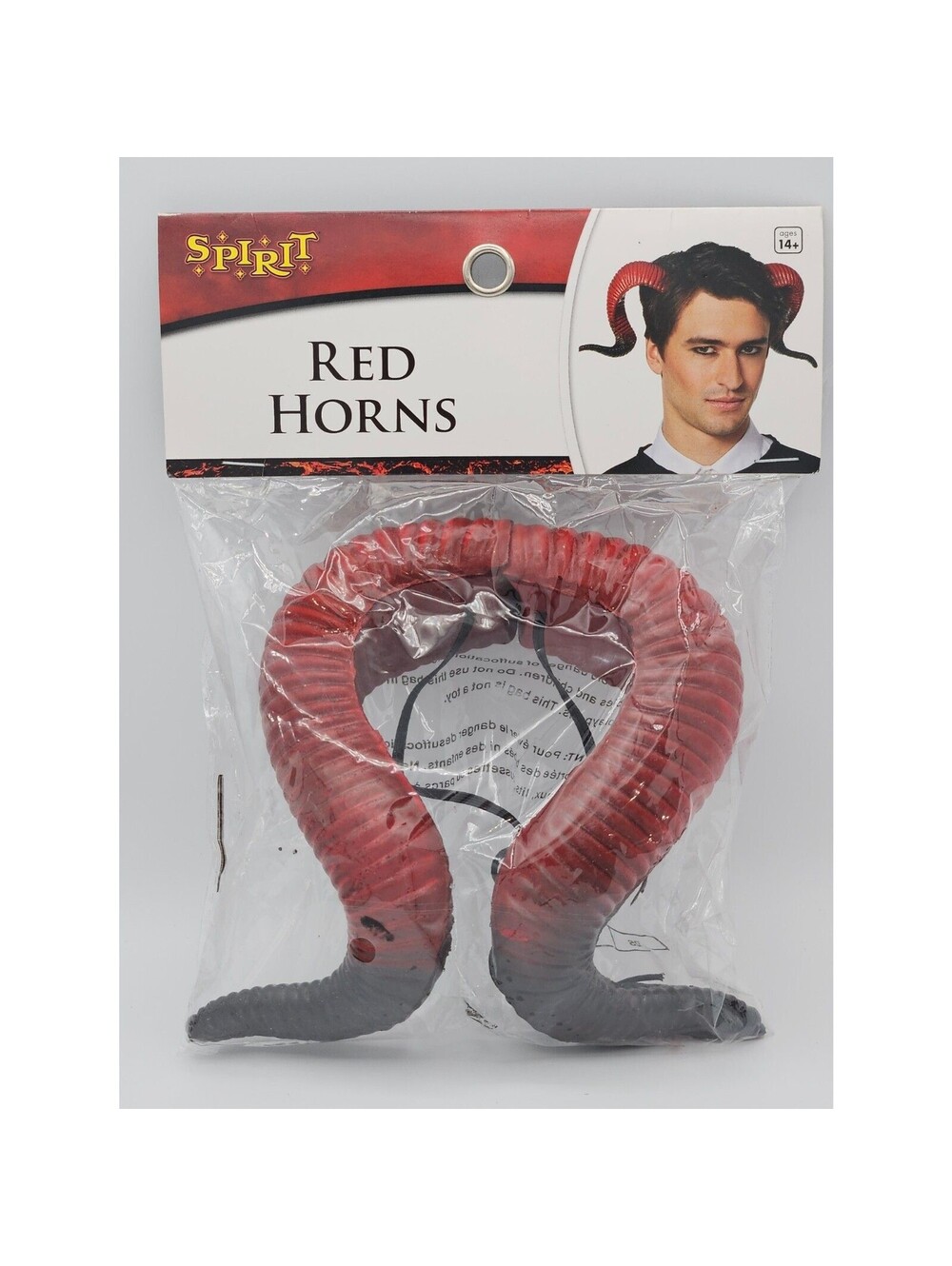 Spirit Halloween Red Horns Costume Accessory Devil Ram NIP